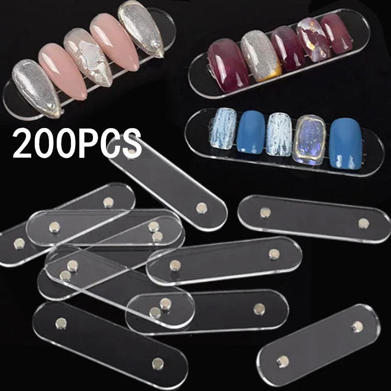 Striping Tape Nail - 50/100/200pcs False Nail Tips Display Stand