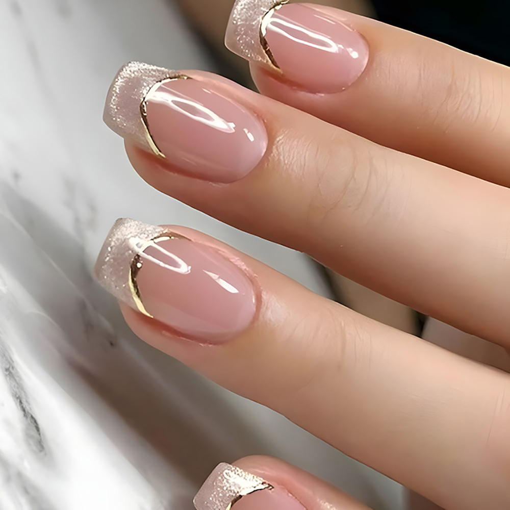 Nail Art Aesthetic - Medium long fake nails for women