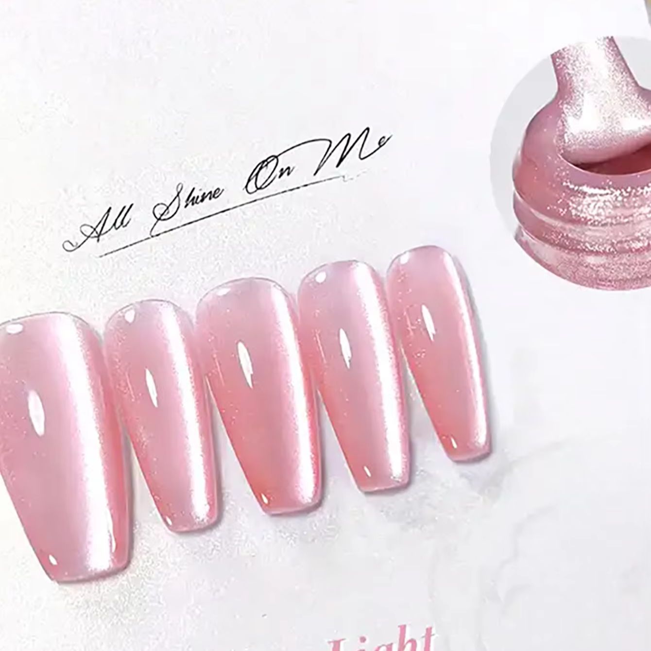 Nail Art Pink Cat Eye - TC 1Pcs Summer New Pink Peach