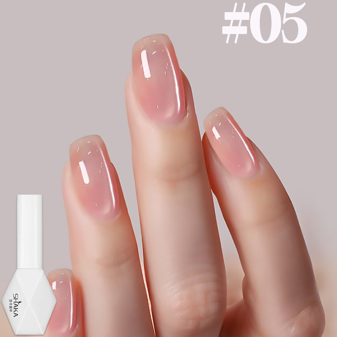 Nail Art Pink Cat Eye - SHAKA 1-12pcs Summer Popular Ice Transparent
