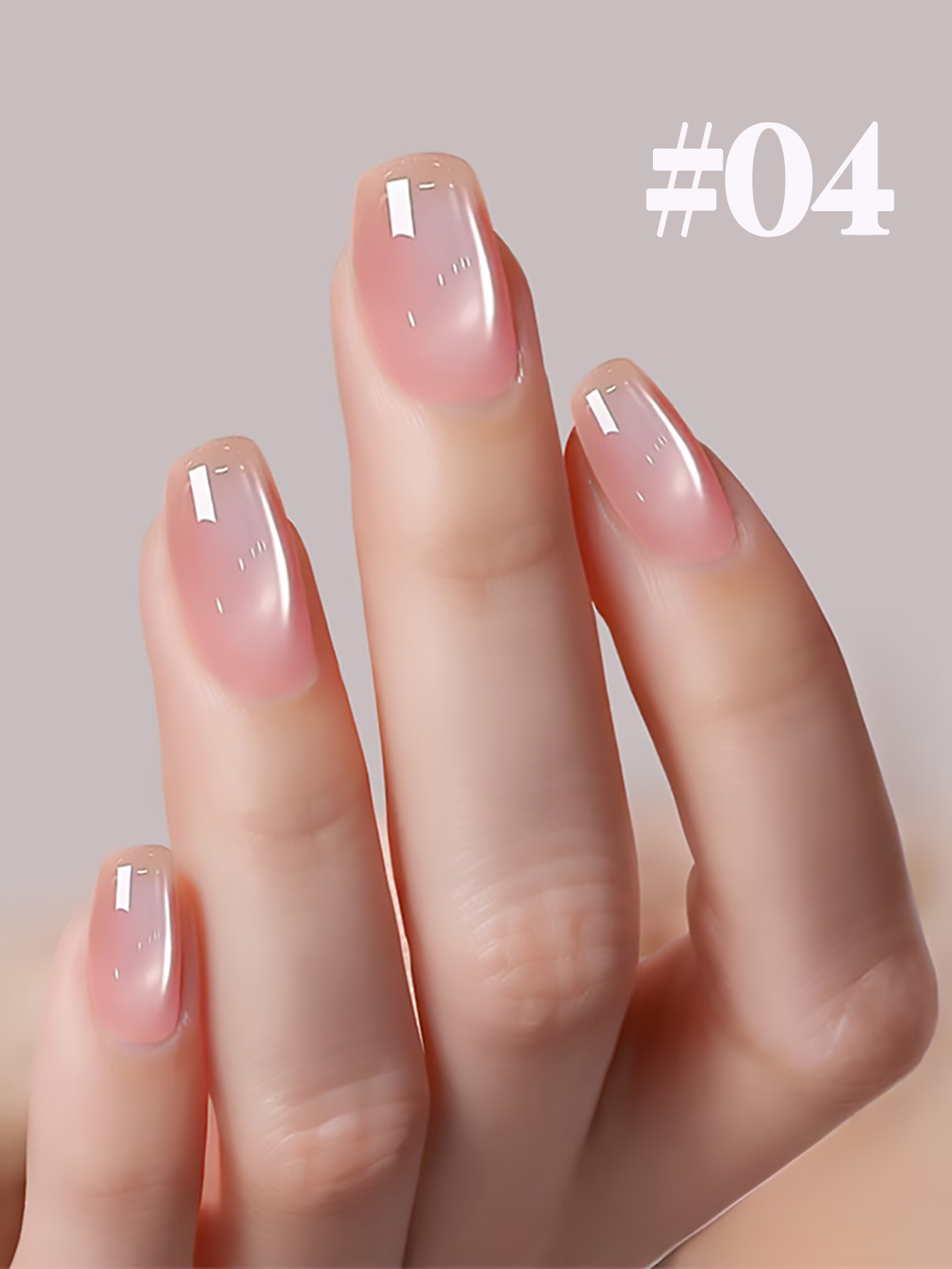 Nail Art Pink Cat Eye - 1-12pcs TC Gentle Fresh Girl Heart