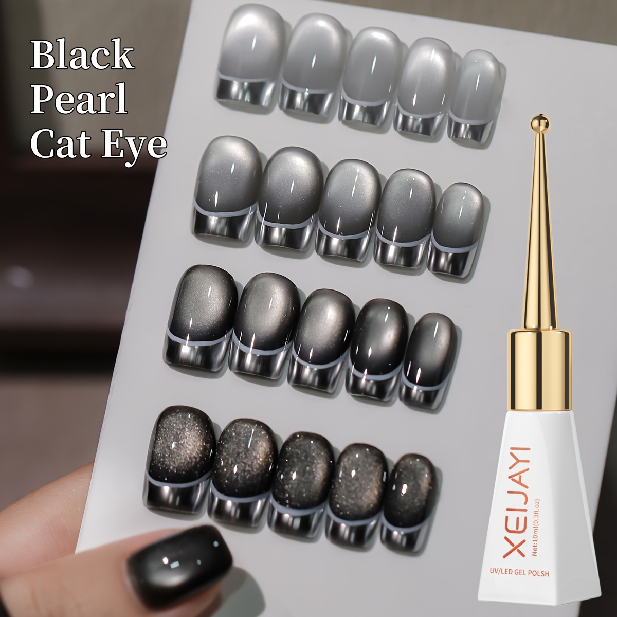Nail Art Chrome - 1/4pcs 10ml Popular Cat Eye Magnetic