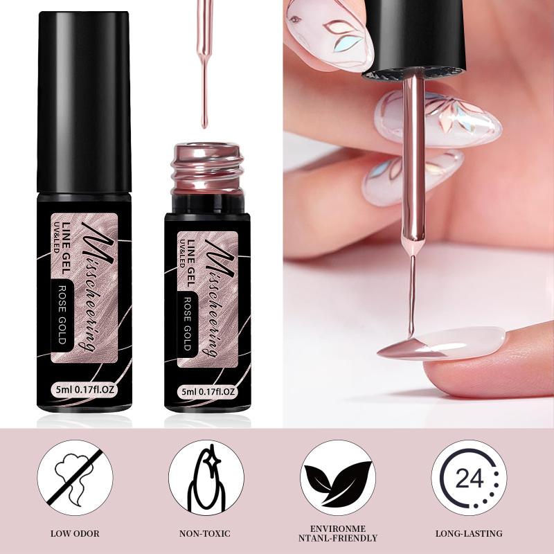 Gold Silver Metallic Liner Gel - đánh giá và giá Nail Art Chrome