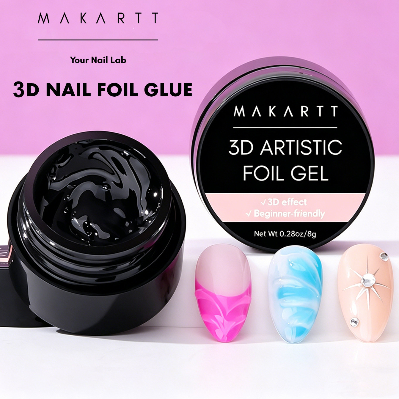 Makartt 3D Nail Gel 8ml Nail F - đánh giá và giá Nail Art Chrome