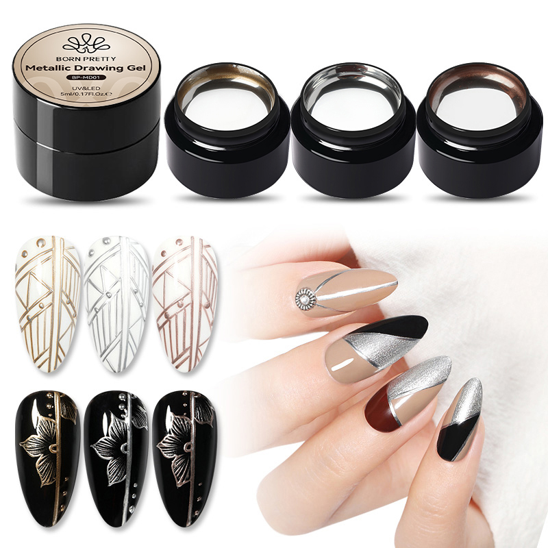 BORN PRETTY 5ML Super Silver M - đánh giá và giá Nail Art Chrome