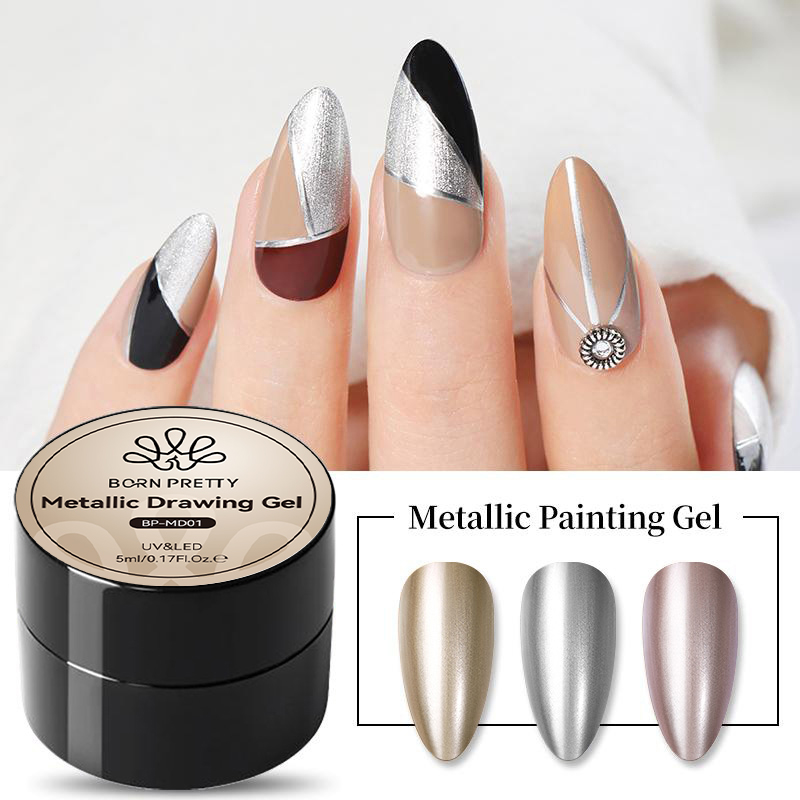 BORN PRETTY 5ML Super Silver M - đánh giá và giá Nail Art Chrome