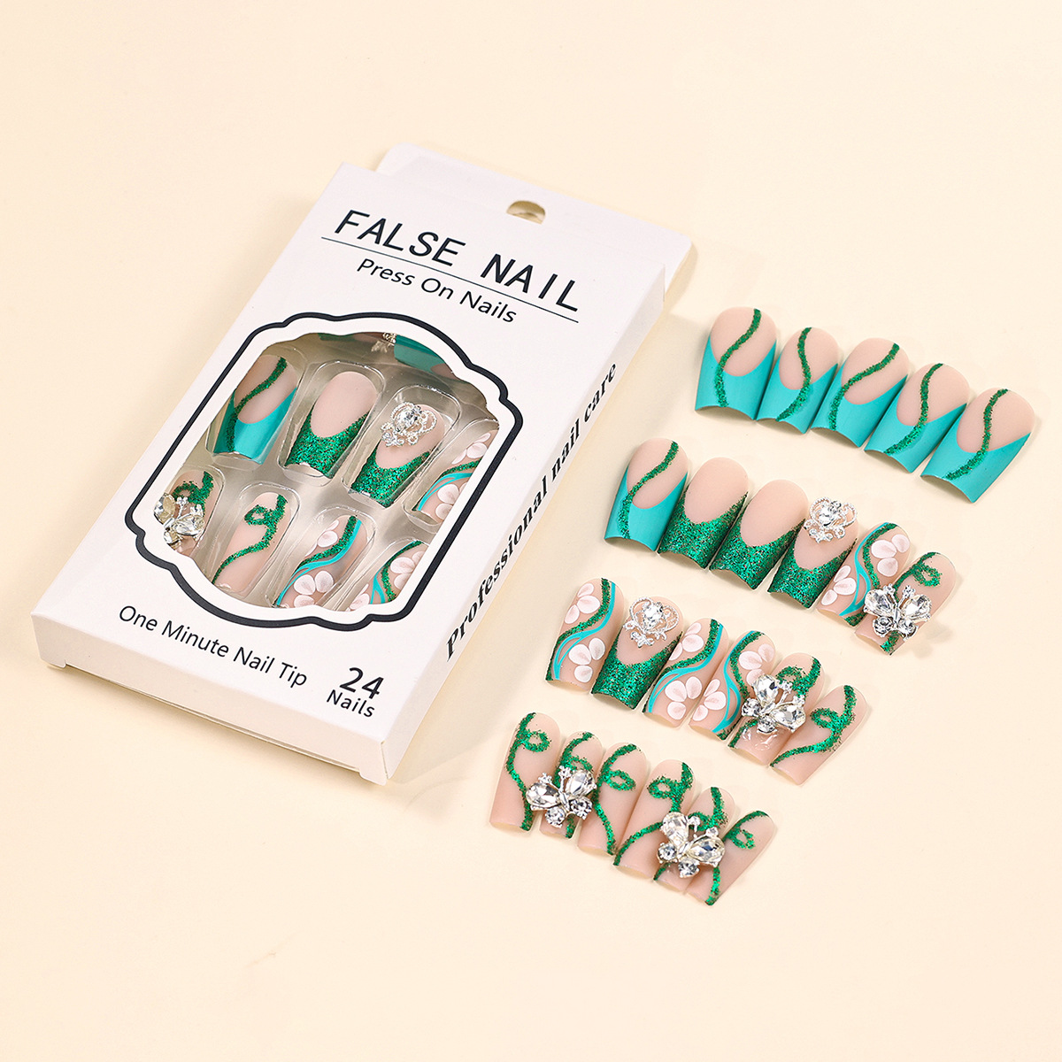 Long Coffin Press on Nails Bal - đánh giá và giá Nail Art Aesthetic