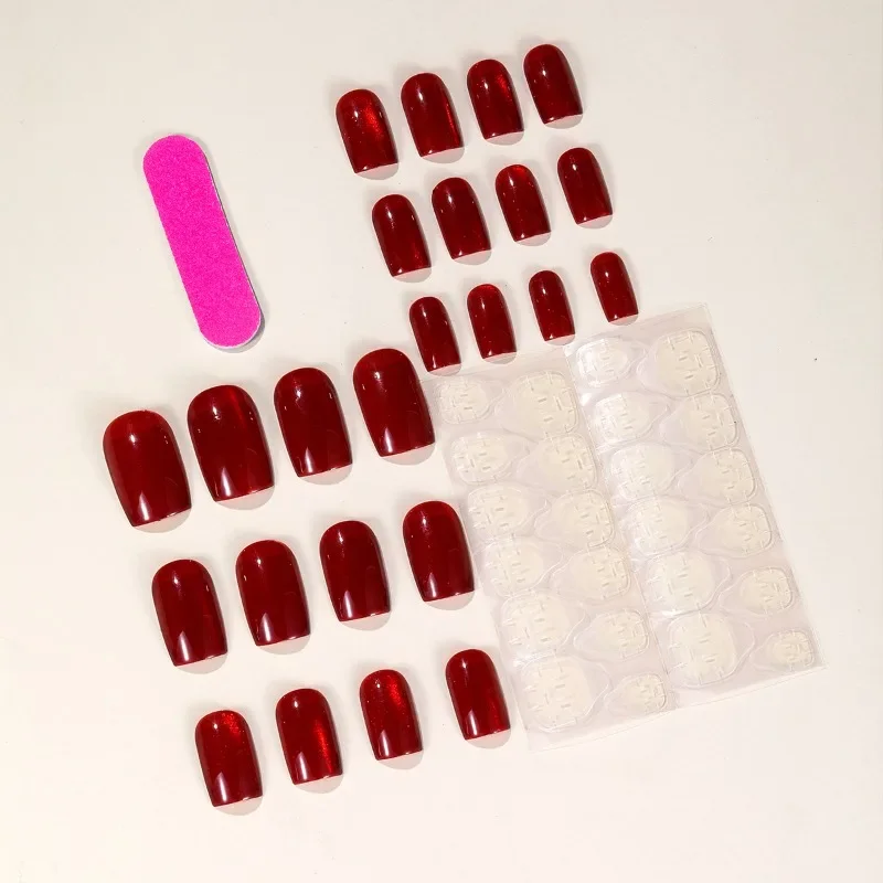 24 Pcs Fingernails Cat Eye Fak - đánh giá và giá Nail Art Pink Cat Eye