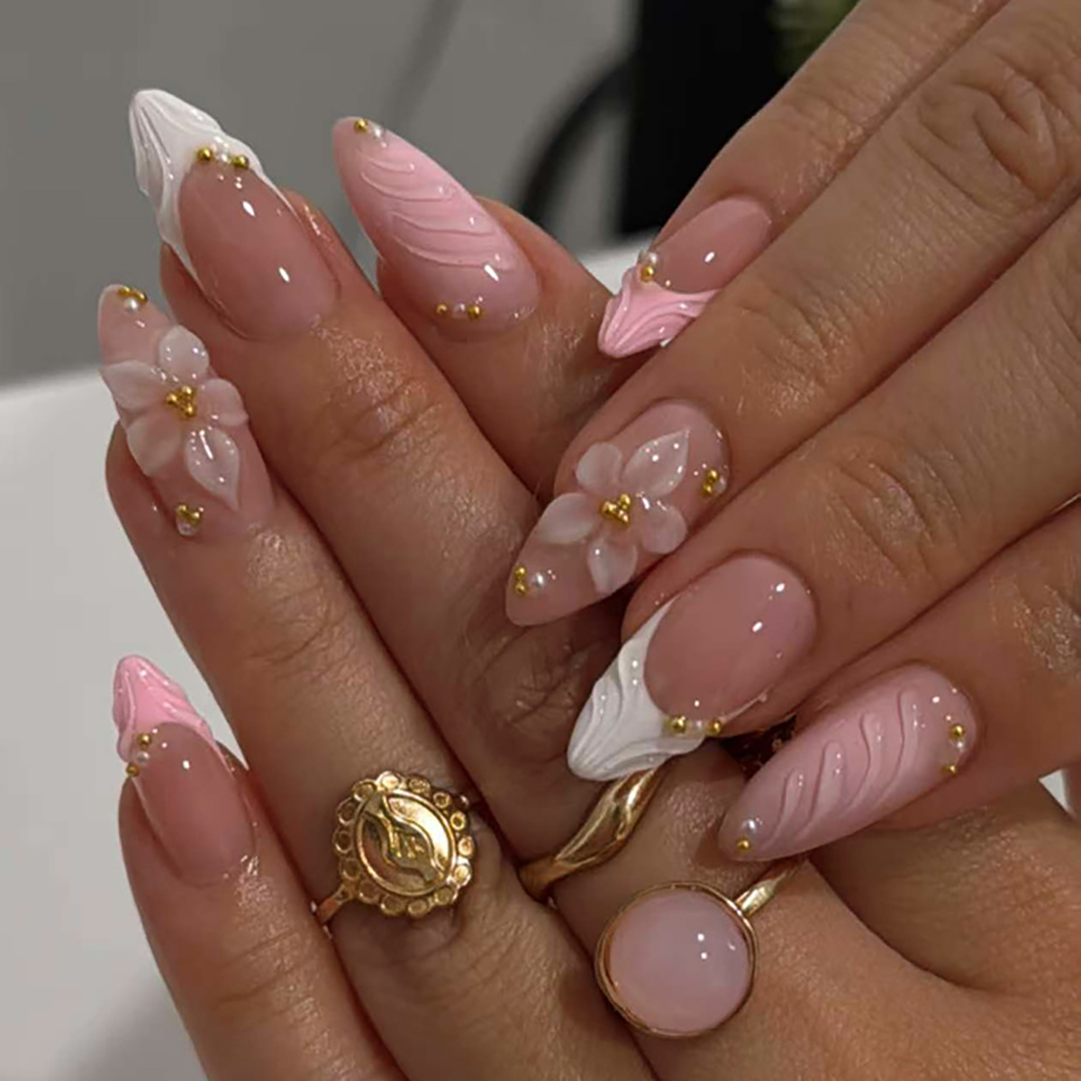 96pcs Almond Press On Nails,Nu - đánh giá và giá Nail Art Aesthetic