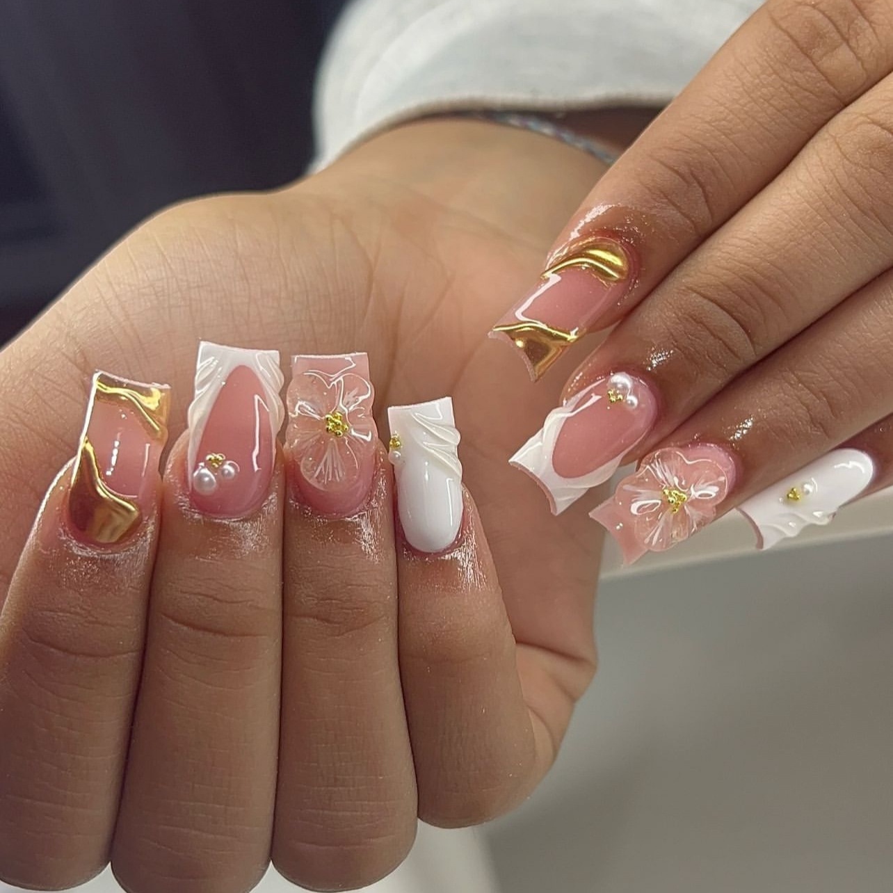 24pcs Wearable Square Press on - đánh giá và giá Nail Art Aesthetic