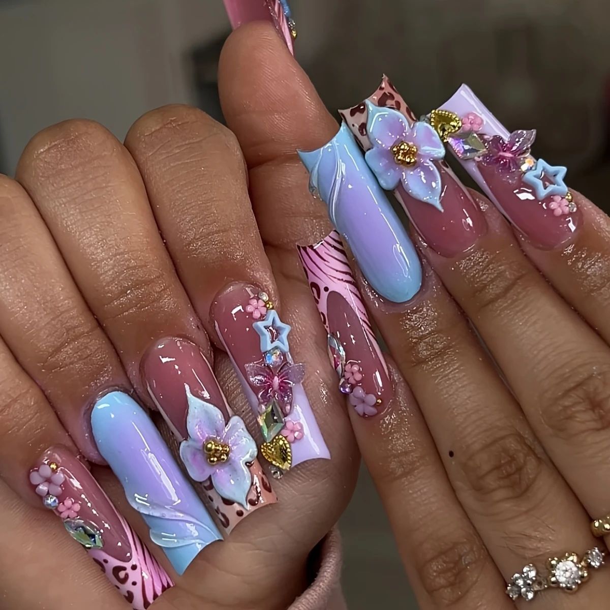 24pcs Wearable Square Press on - đánh giá và giá Nail Art Aesthetic