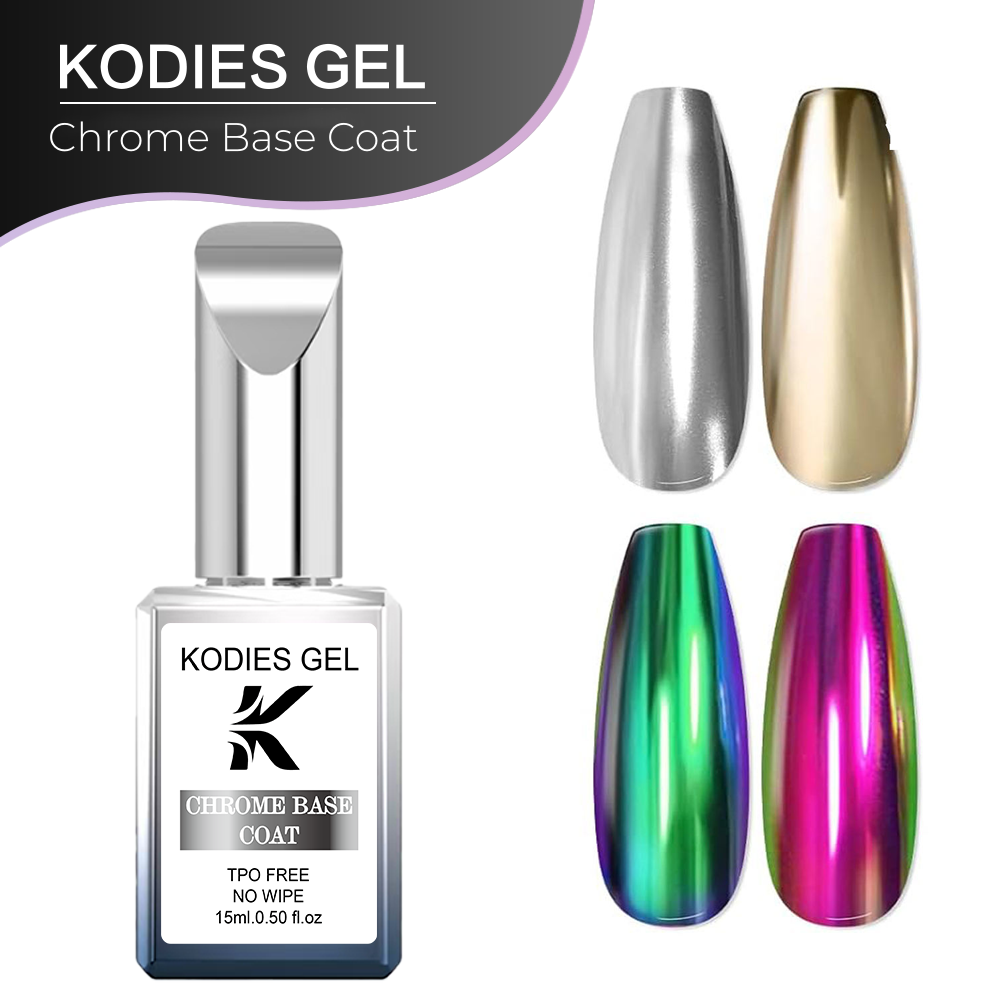 KODIES GEL Clear Chrome Base C - đánh giá và giá Nail Art Chrome