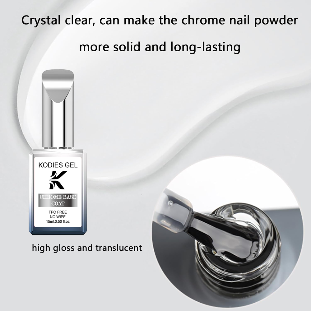 KODIES GEL Clear Chrome Base C - đánh giá và giá Nail Art Chrome