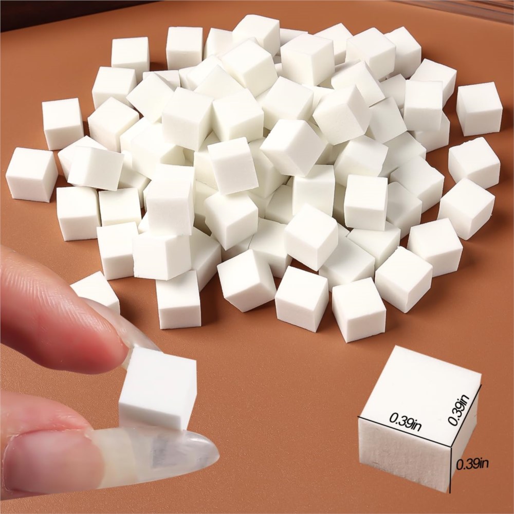 50/100Pcs White Mini Nail Spon - đánh giá và giá Nail Art Chrome