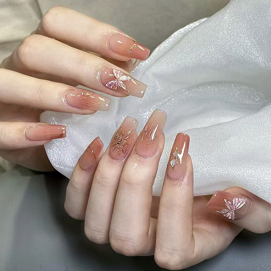 Medium long fake nails for wom - đánh giá và giá Nail Art Aesthetic