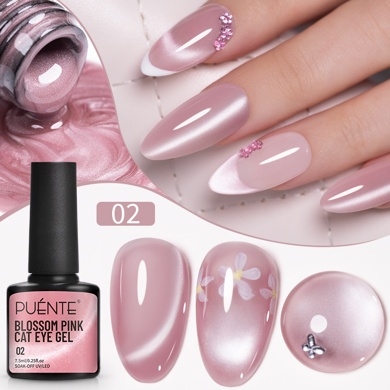 7.5ML Cherry Pink Jelly Glass  - đánh giá và giá Nail Art Pink Cat Eye