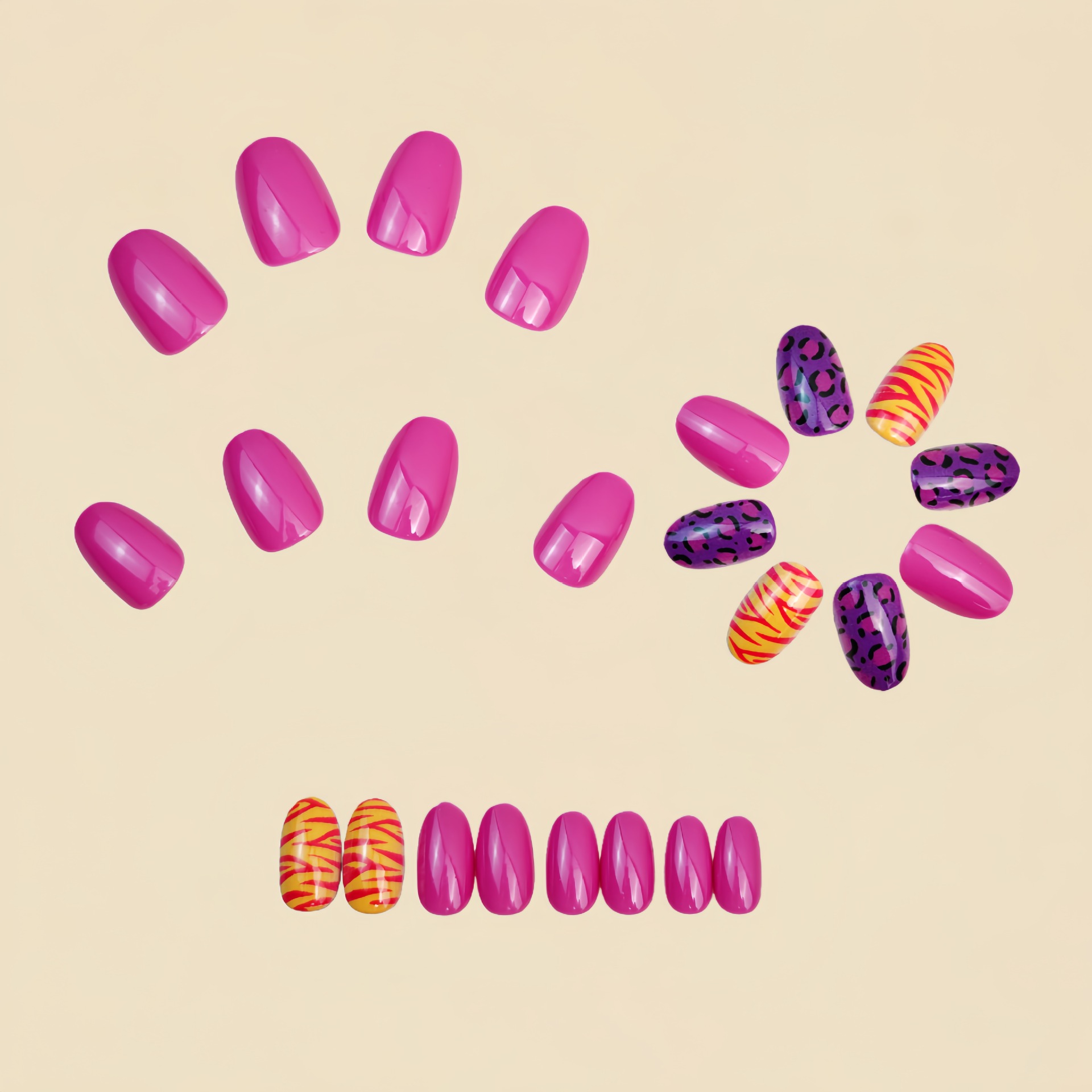 Short long fake nails for wome - đánh giá và giá Nail Art Aesthetic