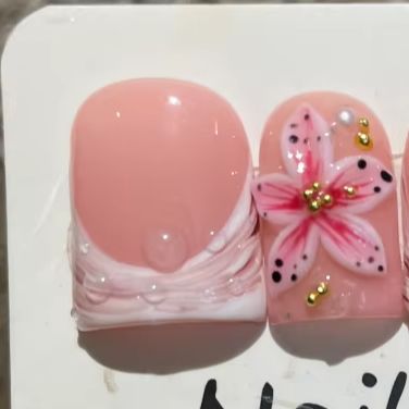 10Pcs/set Nude Pink Gradient S - đánh giá và giá Nail Art Pink Cat Eye