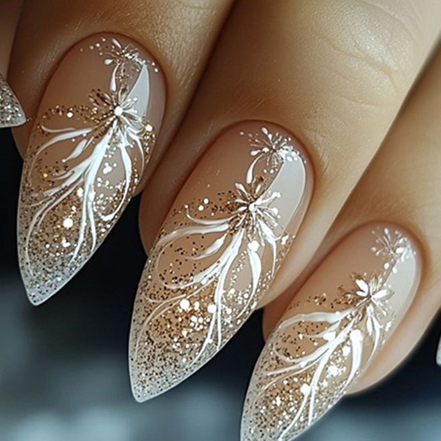 24pcs/set Short Medium fake na - đánh giá và giá Nail Art Aesthetic