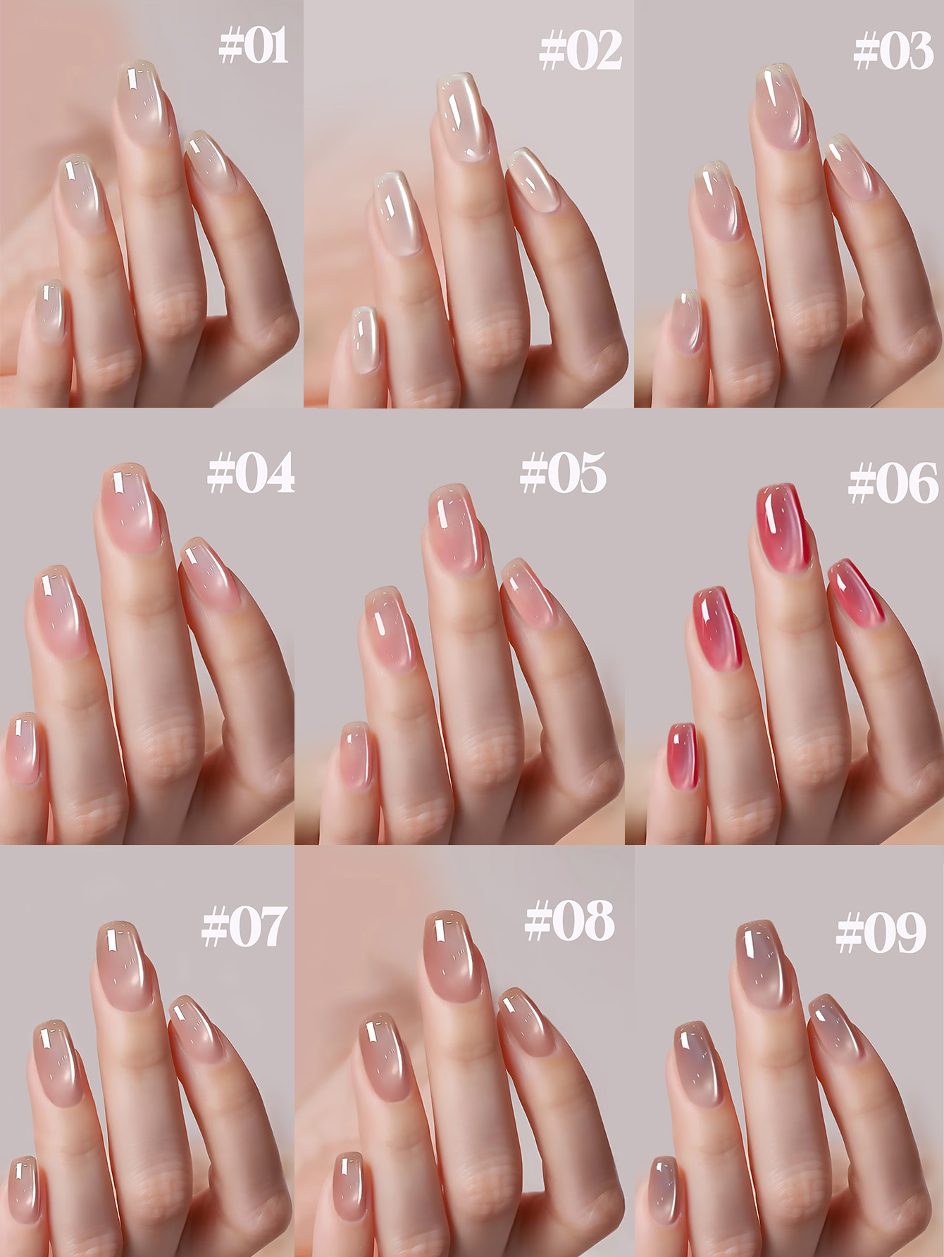 1-12pcs TC Gentle Fresh Girl H - đánh giá và giá Nail Art Pink Cat Eye