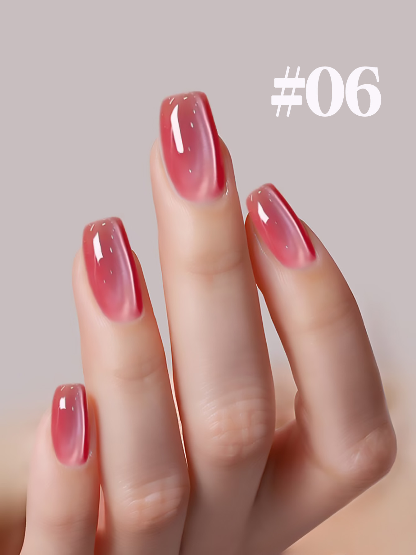 1-12pcs TC Gentle Fresh Girl H - đánh giá và giá Nail Art Pink Cat Eye