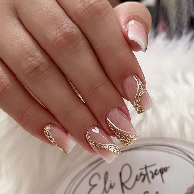 Short Medium fake nails for wo - đánh giá và giá Nail Art Aesthetic