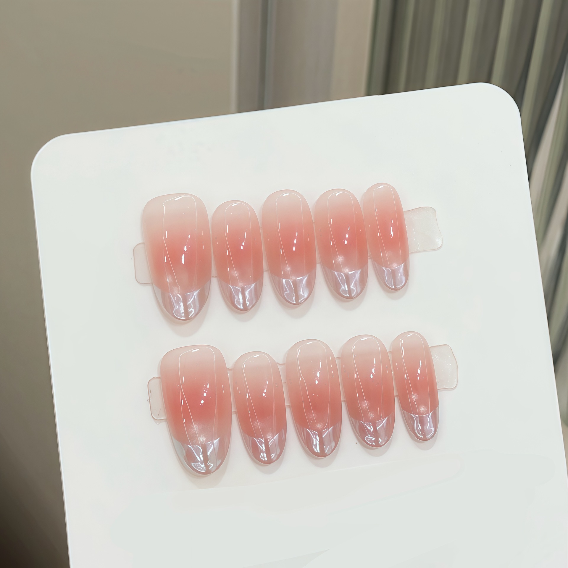 10pcs Pure Hand Pressed Oval N - đánh giá và giá Nail Art Ideas