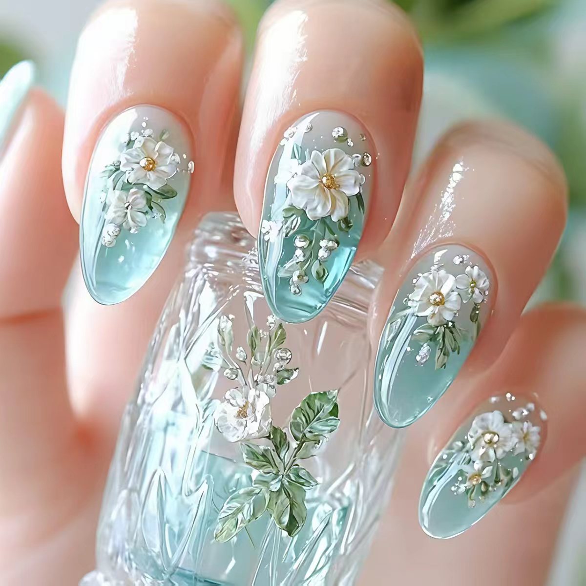 Medium fake nails for women gi - đánh giá và giá Nail Art Aesthetic