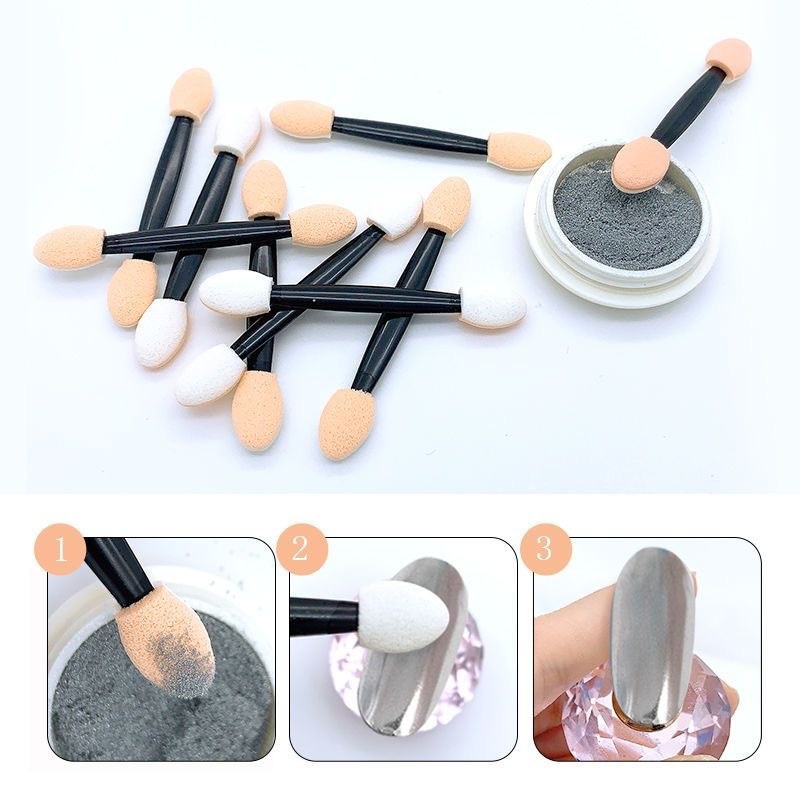Wholesale 50/100pcs Chrome Bru - đánh giá và giá Nail Art Chrome