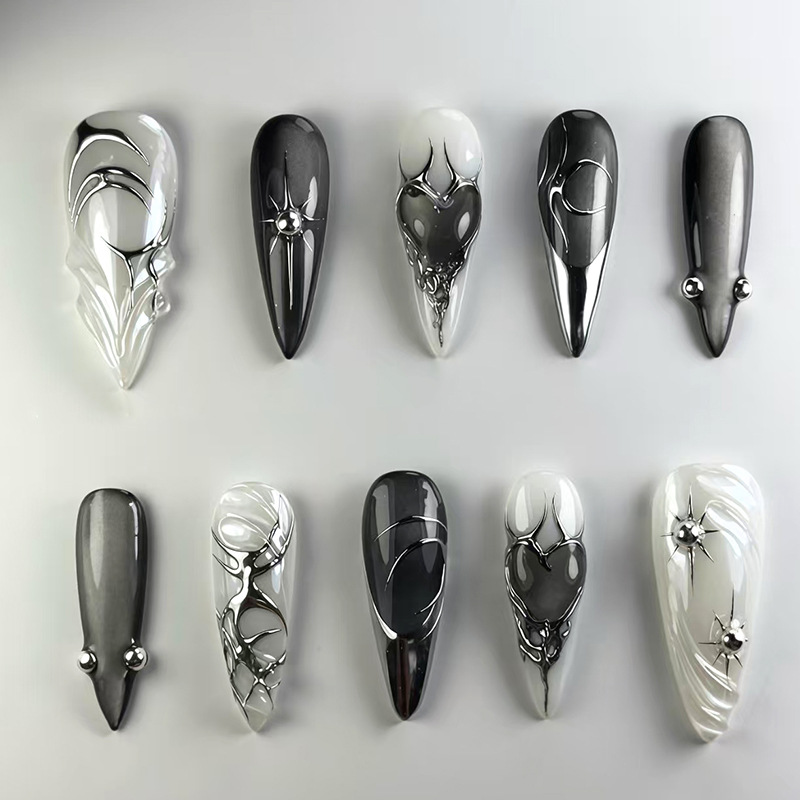24Pcs Green French Fake Nails  - đánh giá và giá Nail Art Aesthetic