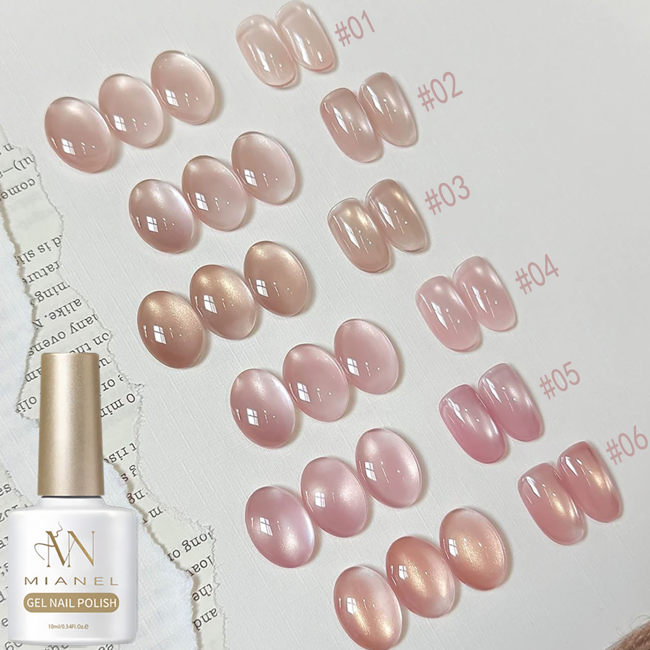 MIANEL 10ML Cat Eye Gel Nail P - đánh giá và giá Nail Art Pink Cat Eye