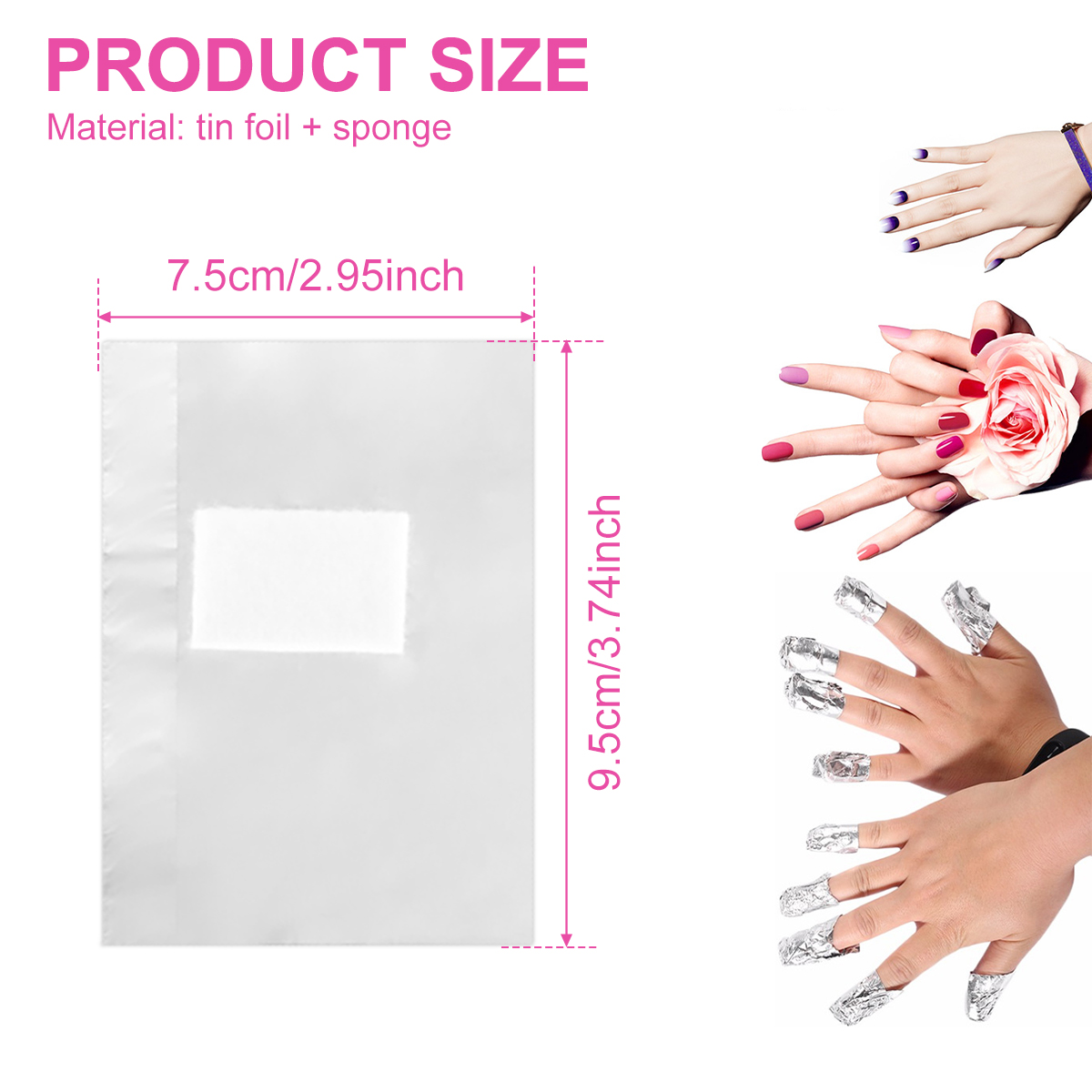 500/1000Pcs Aluminium Foil Gel - đánh giá và giá Nail Art Ideas